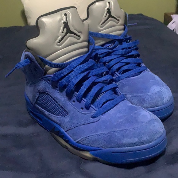 Jordan 5 blue suede